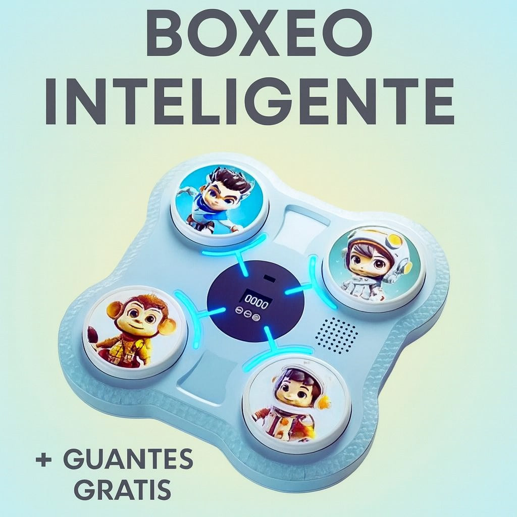 Máquina de Boxeo Inteligente con Luces y Música – Incluye Guantes
